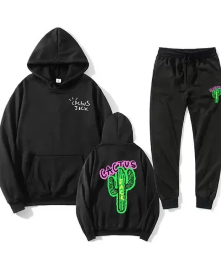 Casual Cactus Jack Sweatpants and Hoodie Set